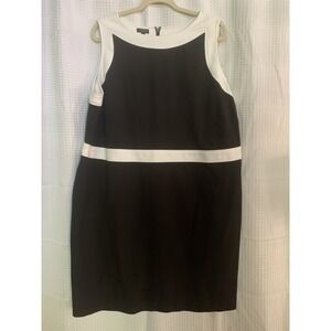 Talbots Womens‎ 22w Petite Black And White Sheath Dress